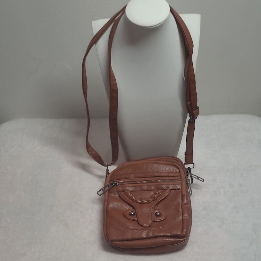Brown Leather Crossbody Bag